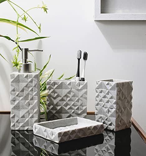 Hymmah Bathroom Accessories Set 4 Pcs Resin