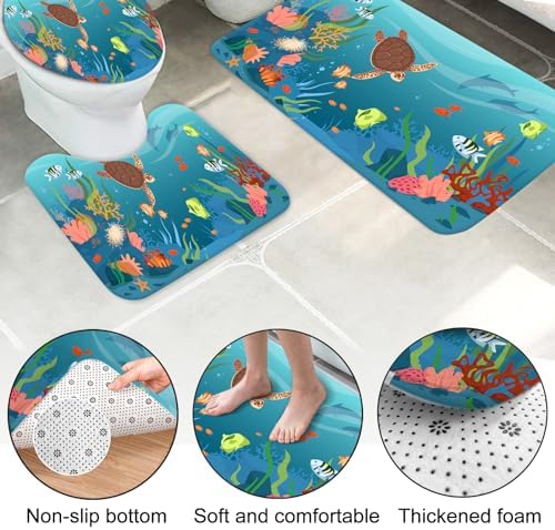 4-Piece Kids Bathroom Set with Nobody Hurts cartoon character