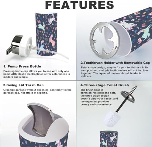 6-Piece Safe Functional Bathroom Accessory Set