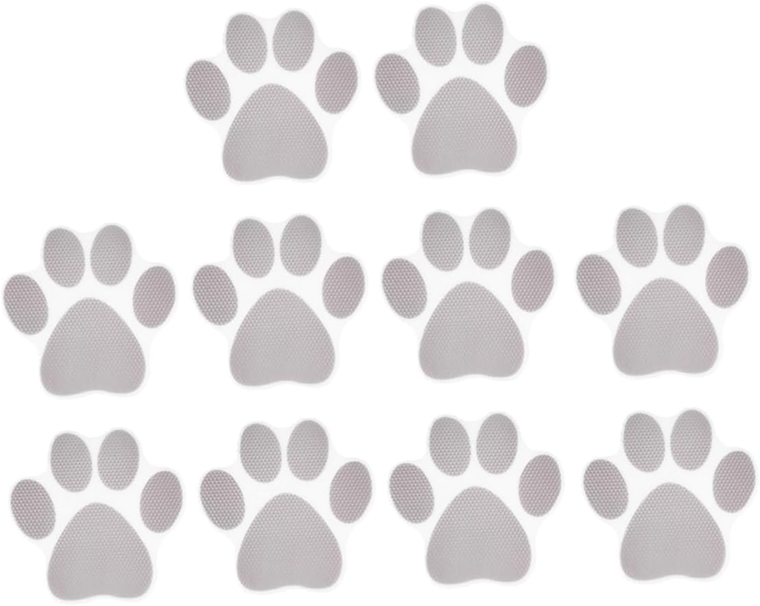 OUNONA 10-Piece Cartoon Dog Footprint Slip Decals for Bathtub