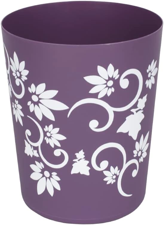 7-Piece Floral Bath Set Purple - Home Basics