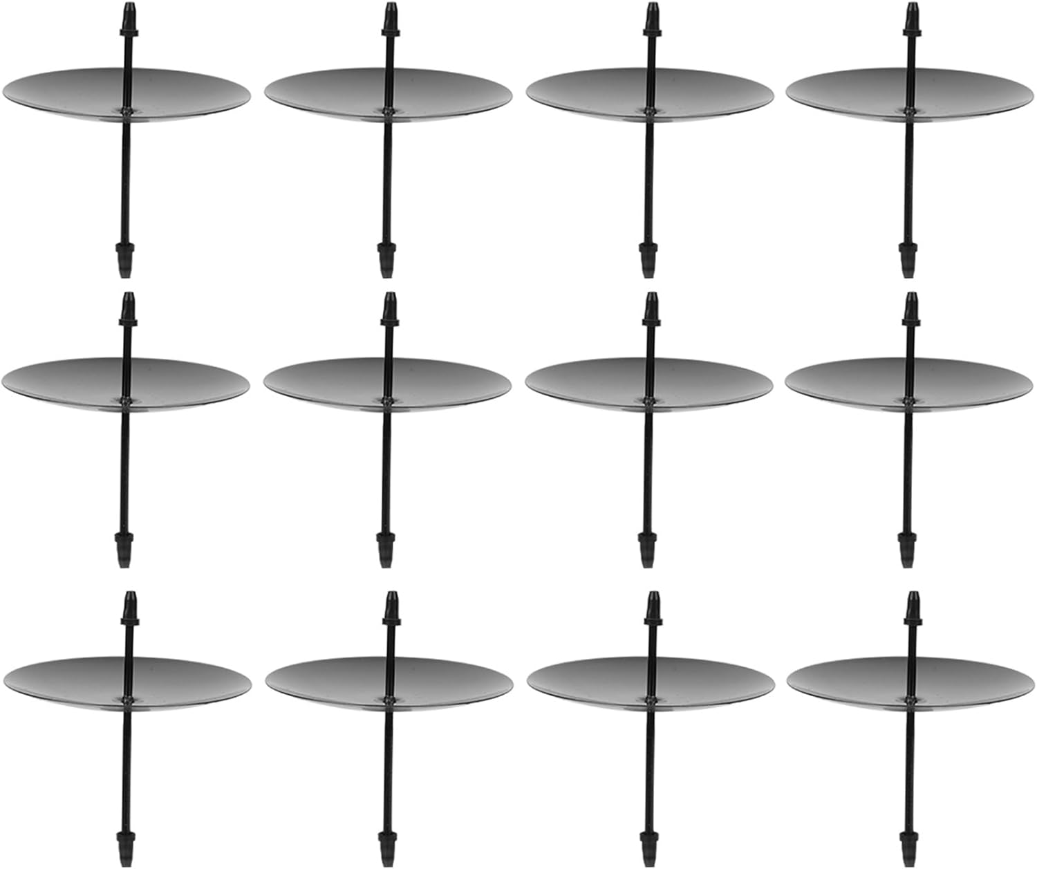 Elegant Metal Wreath Candle Holder Set - 12 Pieces for Home Festivals