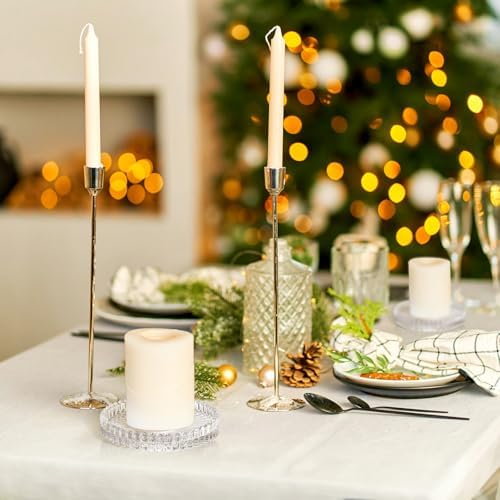 Elsjoy 12-Pack 4-Inch Glass Candle Holder Modern Design