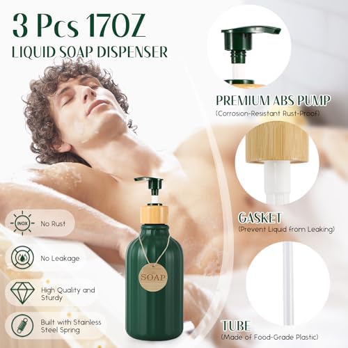 32PCS Dark Green Bathroom Accessories Set for Modern Home