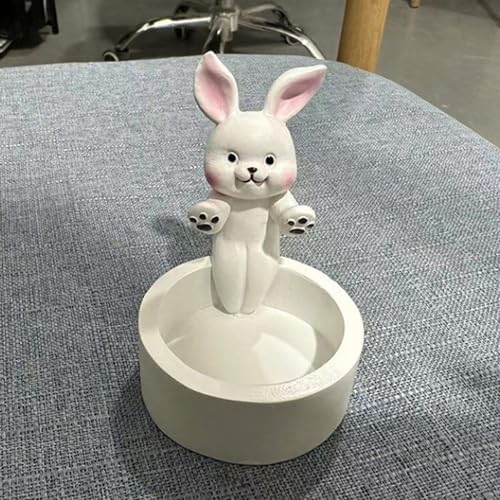 Festive Cat Candle Holder with Handmade Resin figurine