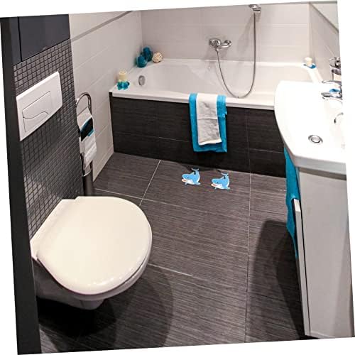 LIFKICH Shark Shape Adhesive Bathroom Sticker Set