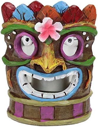 Smiling Tiki Face Tea Light Candle Holder