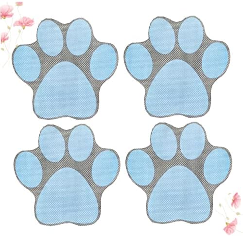 4-Piece Cartoon Dog Footprint Stickers for Bathtub Safe Fun Bath Time