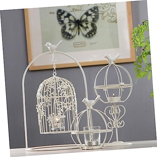 EPIGEIST Rustic Iron Candlestick Birdcage