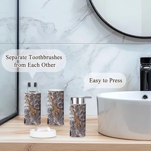 JBNJANKDAV 6-Piece Jungle Bathroom Accessories Set