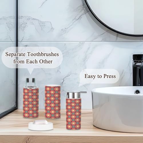 6-Piece Retro Bathroom Accessories Set