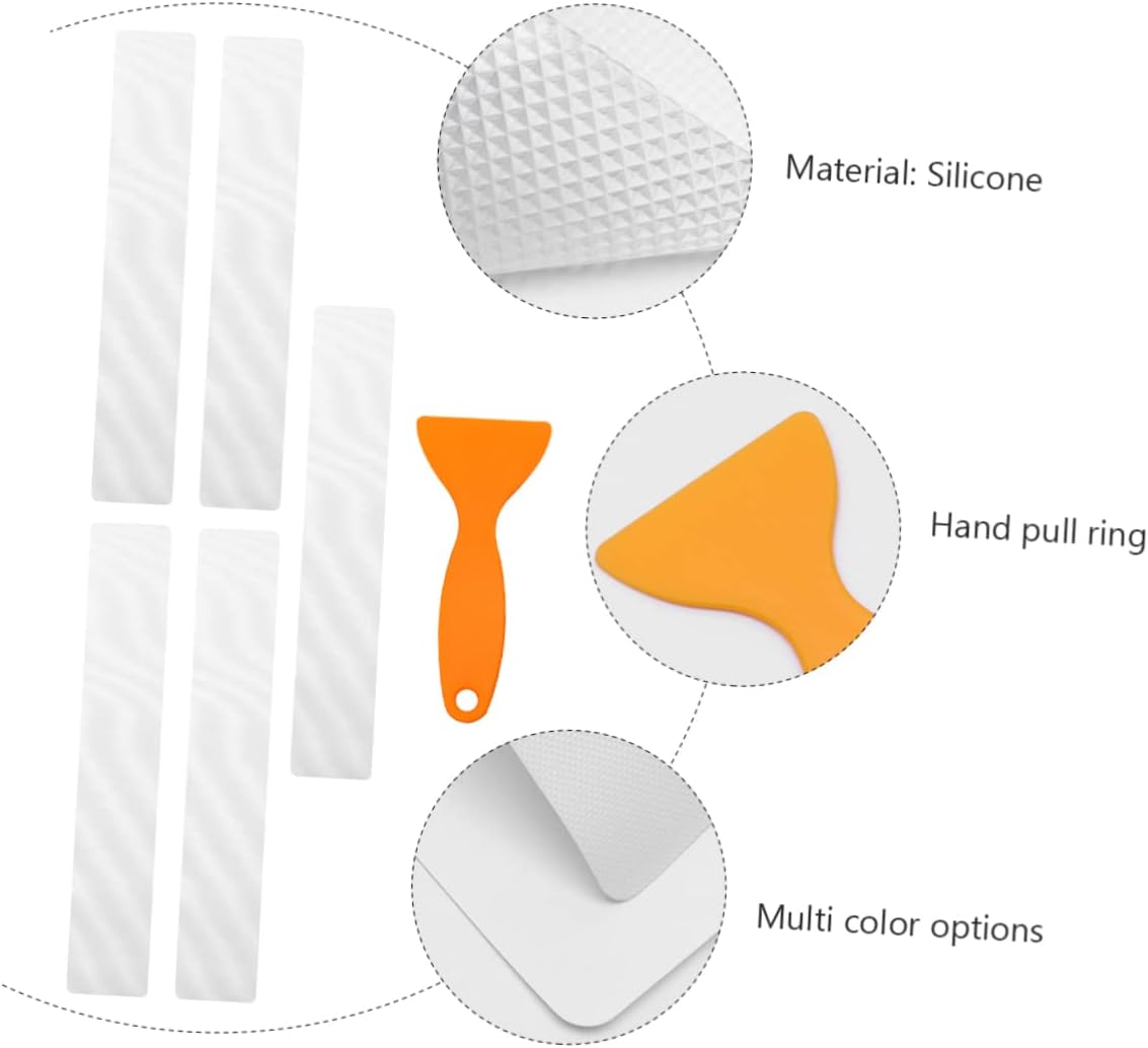 5-Piece Skid-Free Bathroom Stickers for Bathtubs Pools