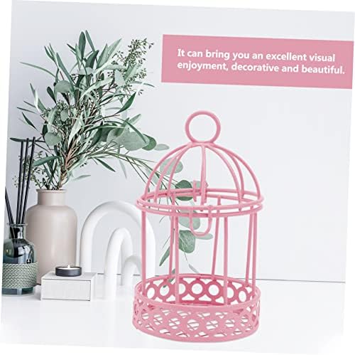 3pc Set Wrought Mini Birdcage Ornament Bird Cage Candle