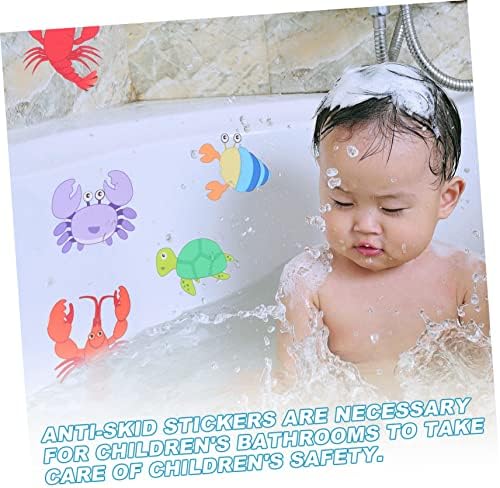 Zerodeko 10pcs Cartoon Non-Slip Shower Stickers for Bathroom