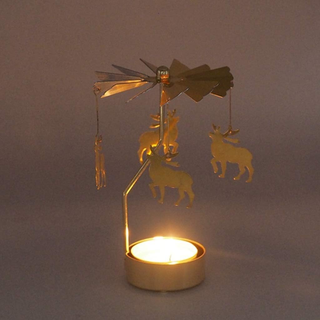 Bring Warmth with Rotating Tea Light Candle Holder