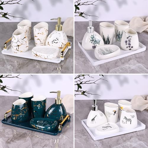 Luxury 6-Piece Ceramic Bathroom Set Modern Functional