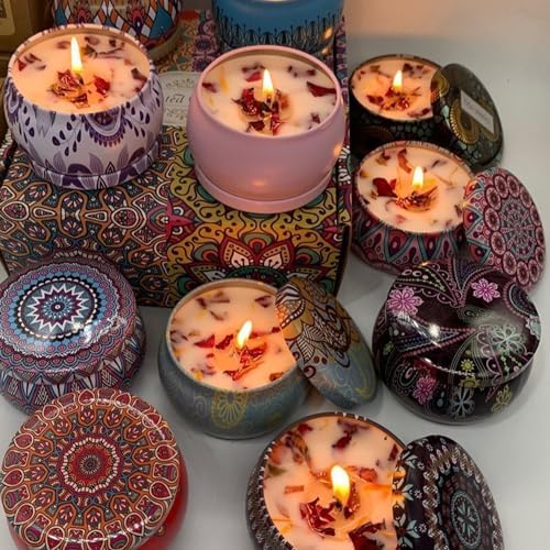 Elegant Jar Candles Set Scented Reusable Long-Burning