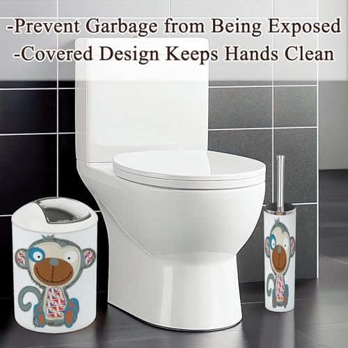 JBNJANKDAVCute Monkey Bathroom Accessories Set of 6 for Kids and Adults