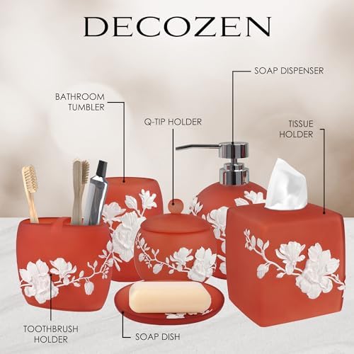 Elegant 6-Piece Bathroom Accessories Set Perfect for Modern Home
