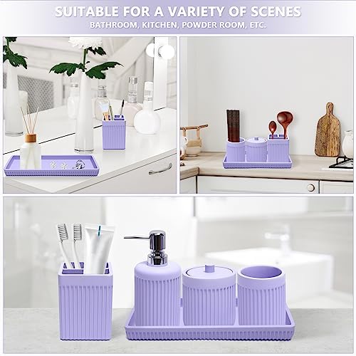 5-Piece Resin Bathroom Set for Blissful Hygiene