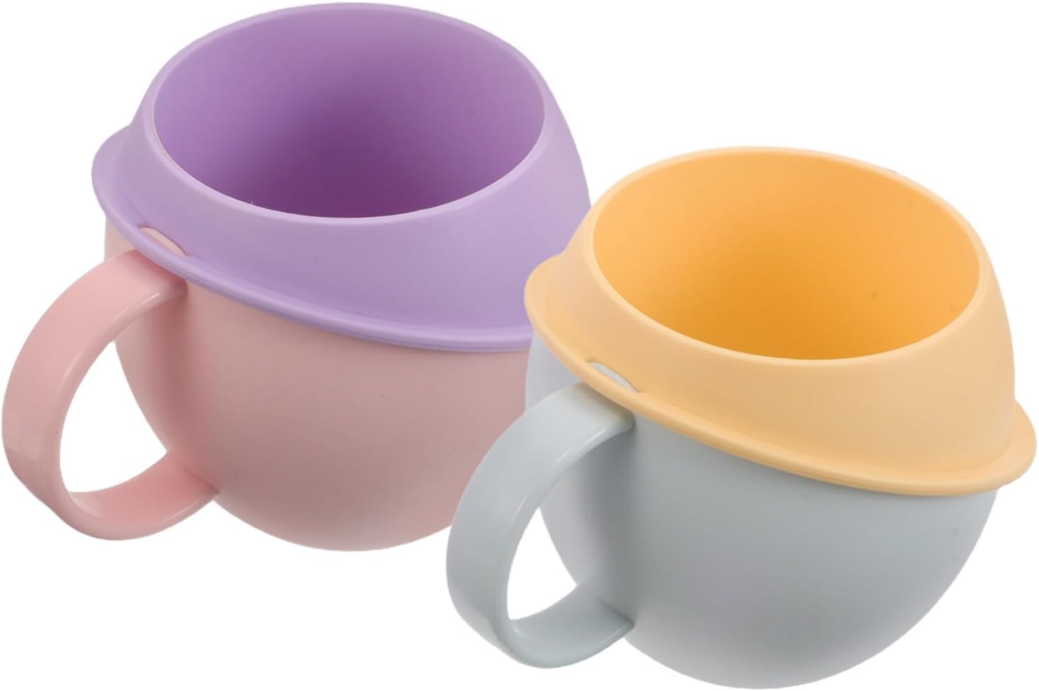 MAGICLULU 2-Piece Plastic Mouthwash Holder for Kids Toothbrush Beverage Tumbler