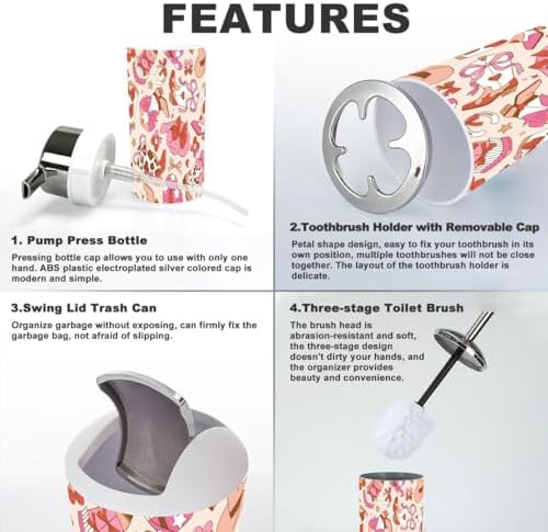 Stylish 6-Piece Cowgirl Bathroom Set with Durable Design