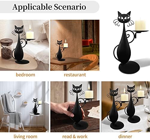 OFILLES Black Cat Candle Holder