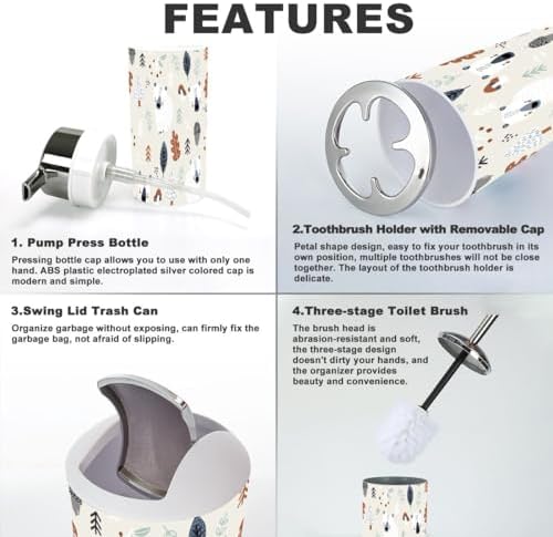 JBNJANKDAV - Creative Kids Bathroom Accessories Set 6 Pcs