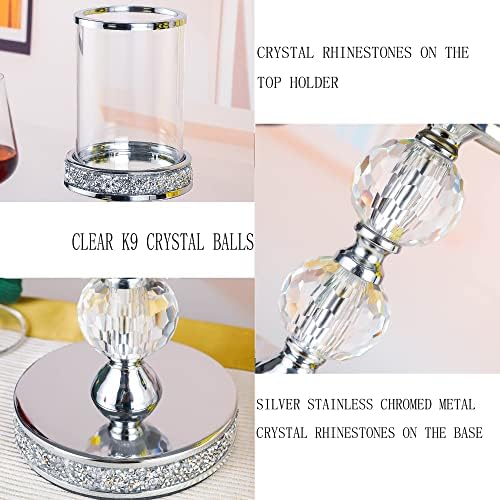 Candleholder for Pillar Candle Elegant Crystal Candleholder for Home and Wedding
