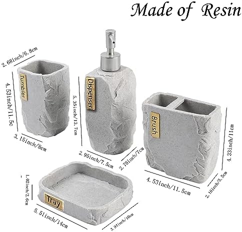 Hymmah Marble Bathroom Accessories Set