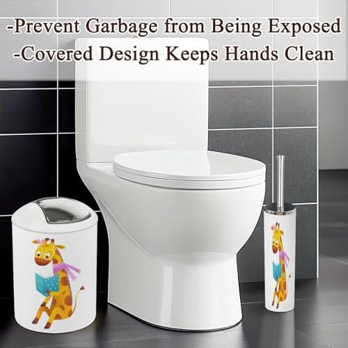 6-Piece Bathroom Accessories Set for Kids Cute Giraffe-themed
