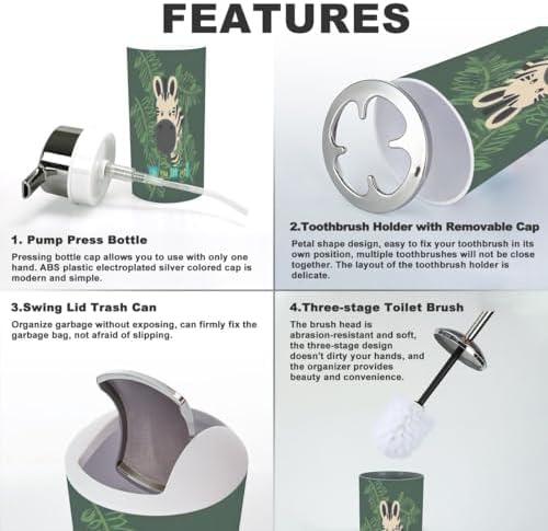 Bathroom Accessory Set 6 Pcs Modern Stylish Design