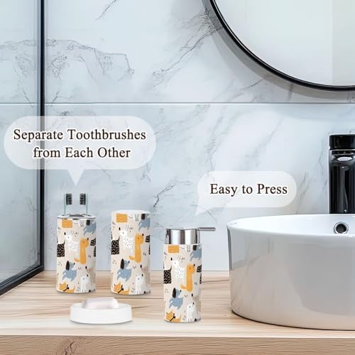 Scandinavian Style 6 Piece Bathroom Accessory Set