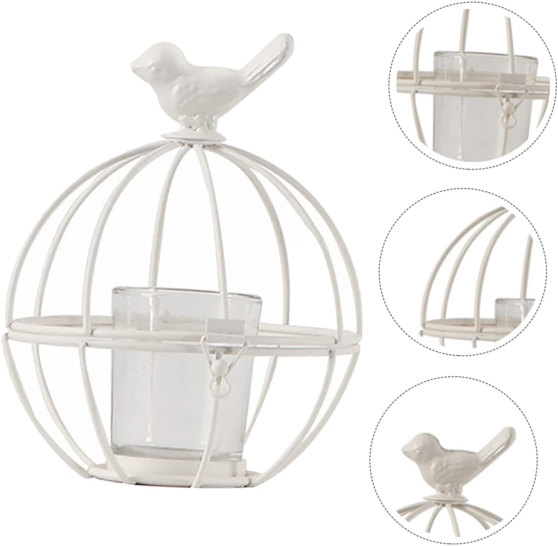 EPIGEIST Rustic Iron Candlestick Birdcage
