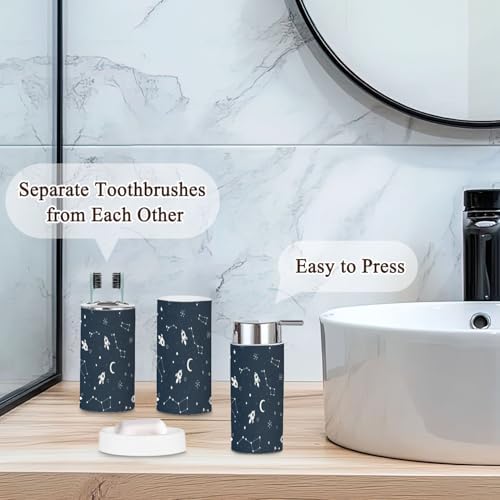 Bathroom Accessories Set 6 Pcs Modern Decor 1