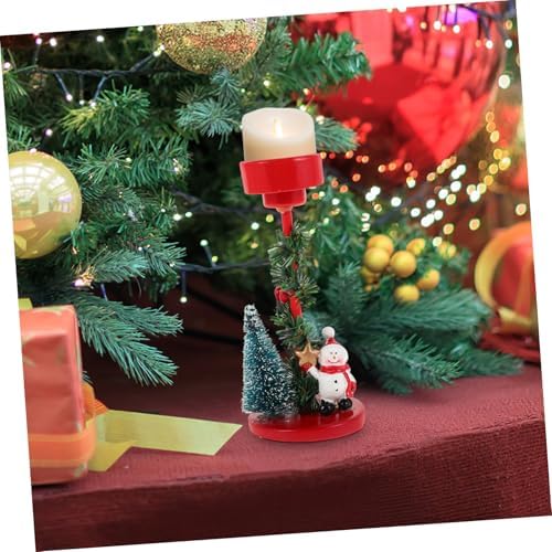Snowman Holiday Candlestick Holder Decorations