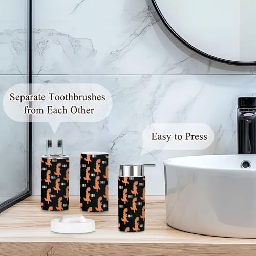 6-Piece Bathroom Set Dinosaur Pattern