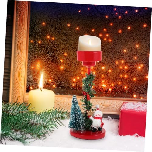 Snowman Holiday Candlestick Holder Decorations