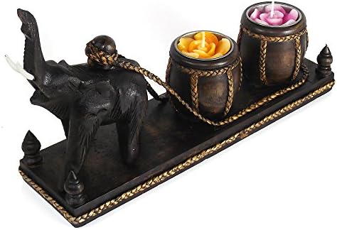 AeraVida Elephant Candle Holder Set for Home Decor
