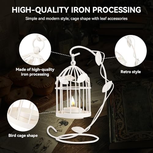 Hanging Birdcage Lantern Metal Birdcage Candle Holder for Weddings and Parties