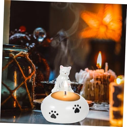 Unique Ceramic Cat Tea Light Candle Holder
