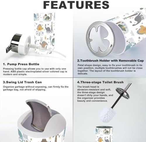 Bathroom Accessories Set 6 Pcs Durable Elegant Design
