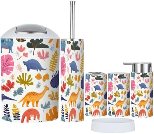 Bathroom Accessories Set 6 Pcs Durable Functional Decor