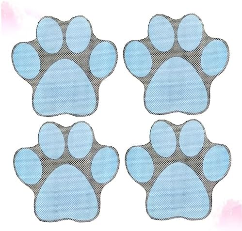4-Piece Cartoon Dog Footprint Stickers for Bathtub Safe Fun Bath Time