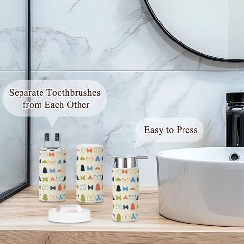 Retro Hipster Bathroom Set 6 Pcs
