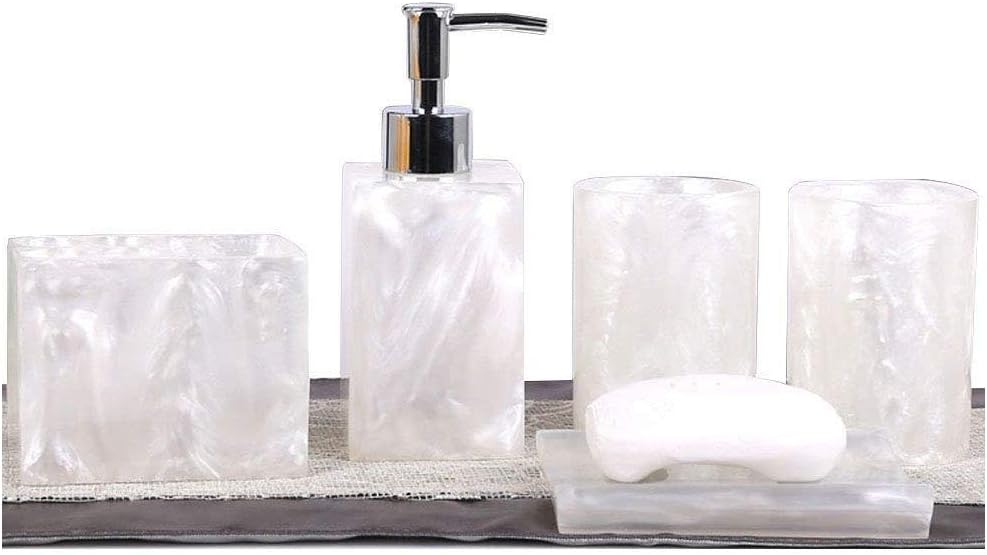 5-Piece Resin Bathroom Accessory Set