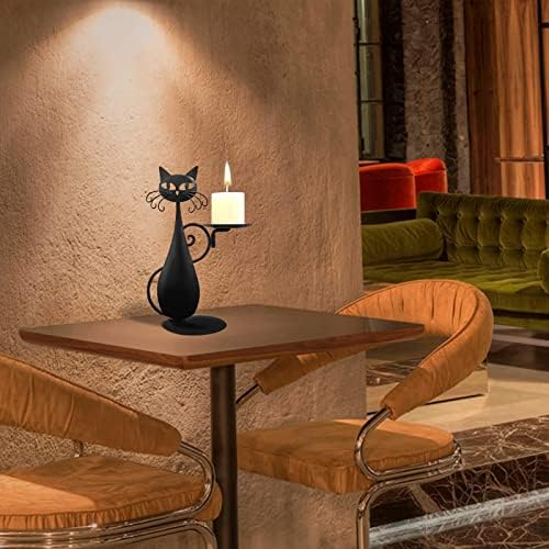 OFILLES Black Cat Candle Holder