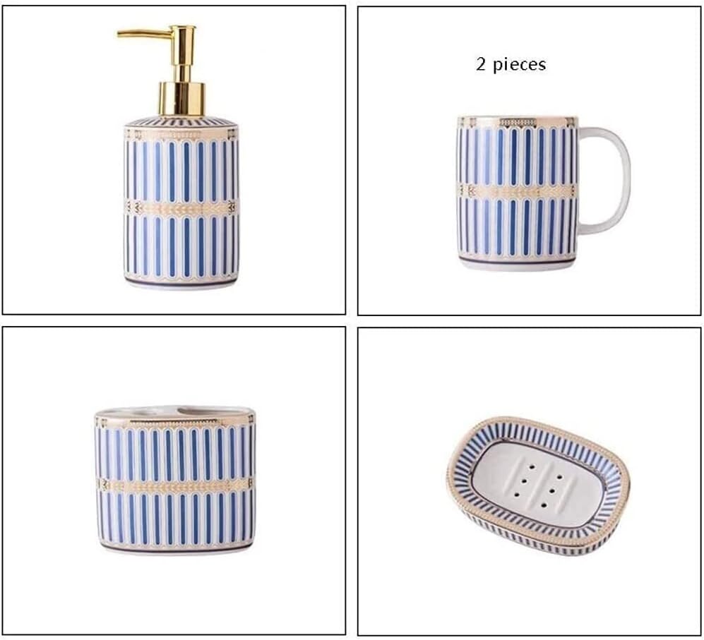 OXOAMP Porcelain Soap Dispenser Set for Bathroom