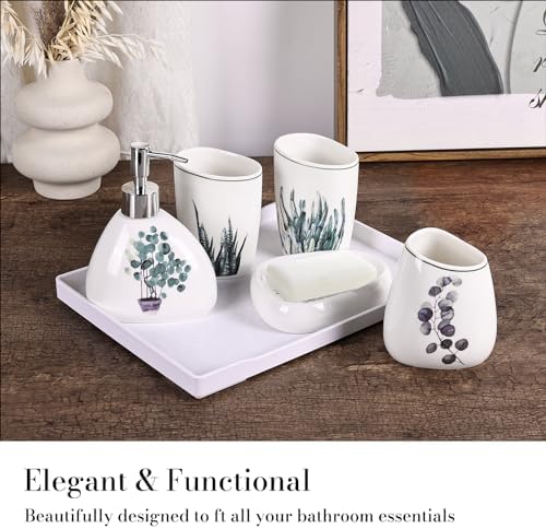 Luxury 6-Piece Ceramic Bathroom Set Modern Functional