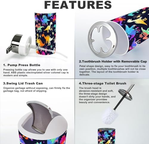 Space-Saving 6-Piece Durable Bathroom Accessory Set